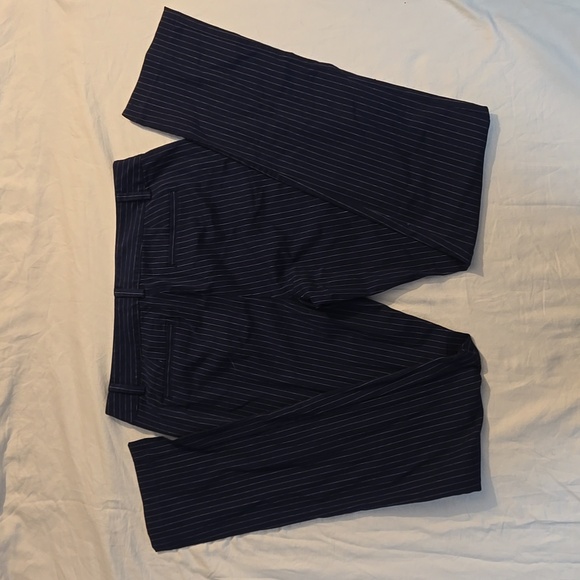 Land's End Navy pinstripe women's pants 12T - Picture 4 of 4